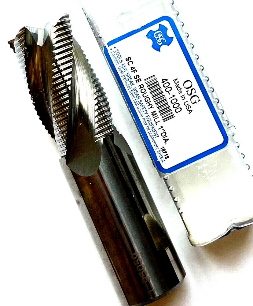 1" SOLID CARBIDE ROUGHING END MILL - 4 FLUTE - OSG 400-1000