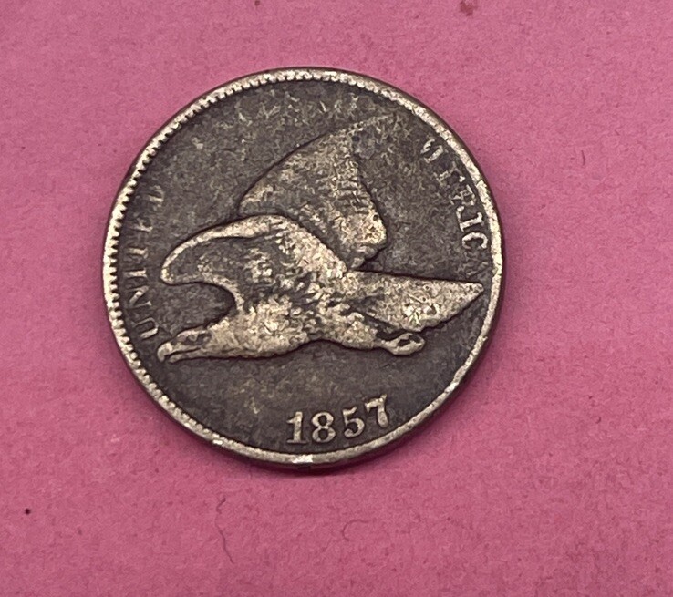 1857 One Cent Flying Eagle(VG). (#AA)