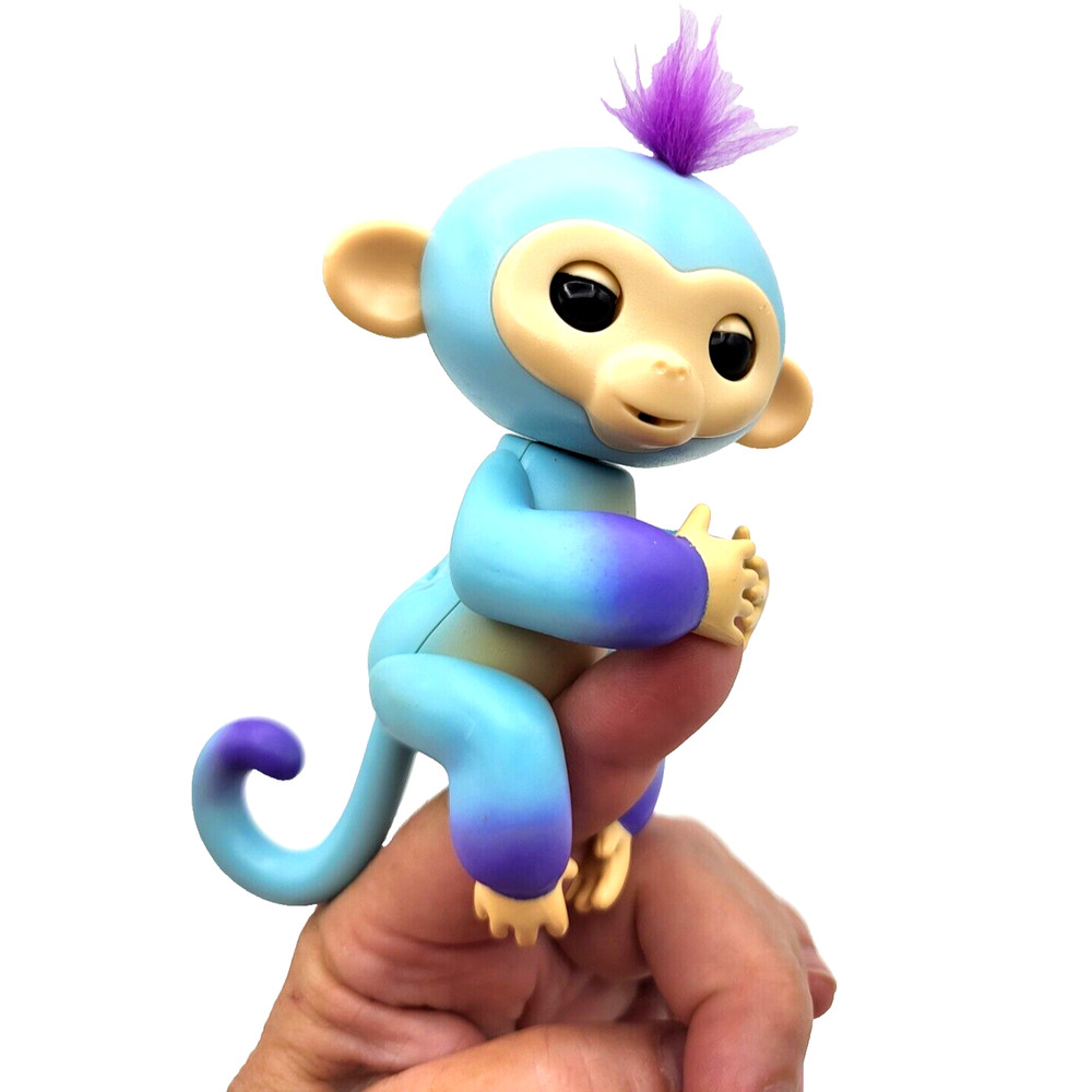 Blue Purple Fingerling Interactive Baby Monkey 5" TESTED
