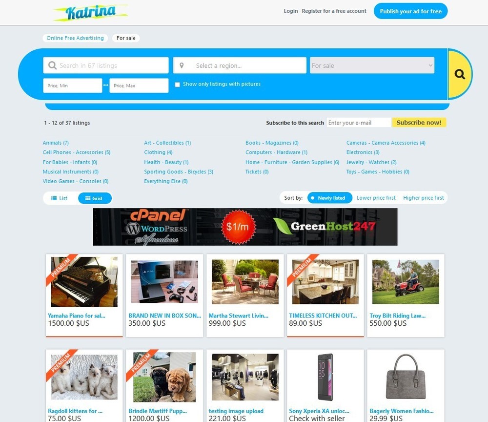 Advanced Classified Ads Website, Free Installation