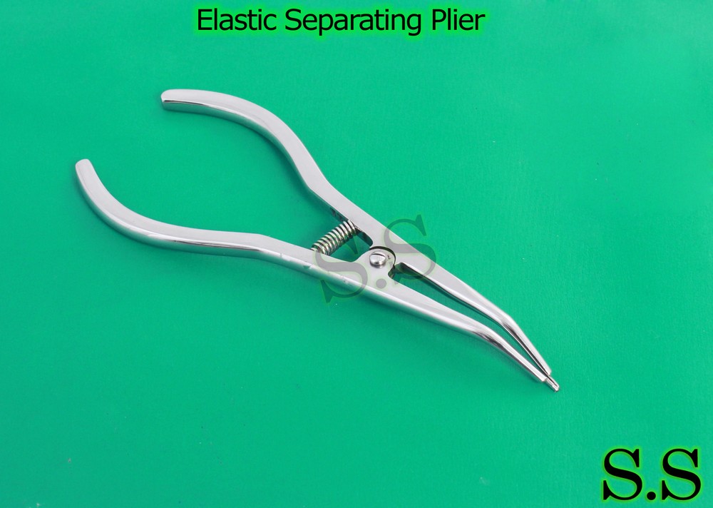 3 Pcs Dental Elastic Separating Plier Curved Orthodontic Instruments