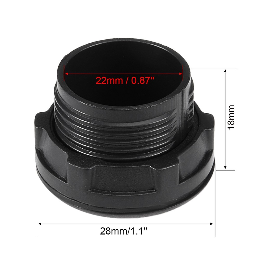 10Pcs 22mm Black Plastic Push Button Switch Hole Panel Plug New