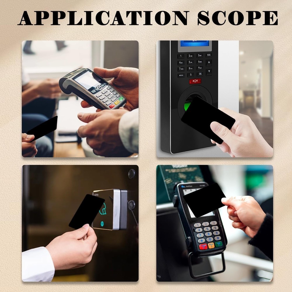 10pcs NTAG215 NFC Cards 📱 Programmable Black NFC Tags for Mobile Devices