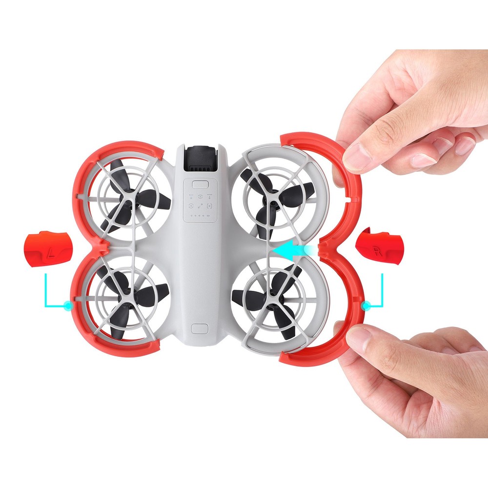 1 Pair Durable Red Propeller Guard Anti-Collision Protector For DJI NEO Drone