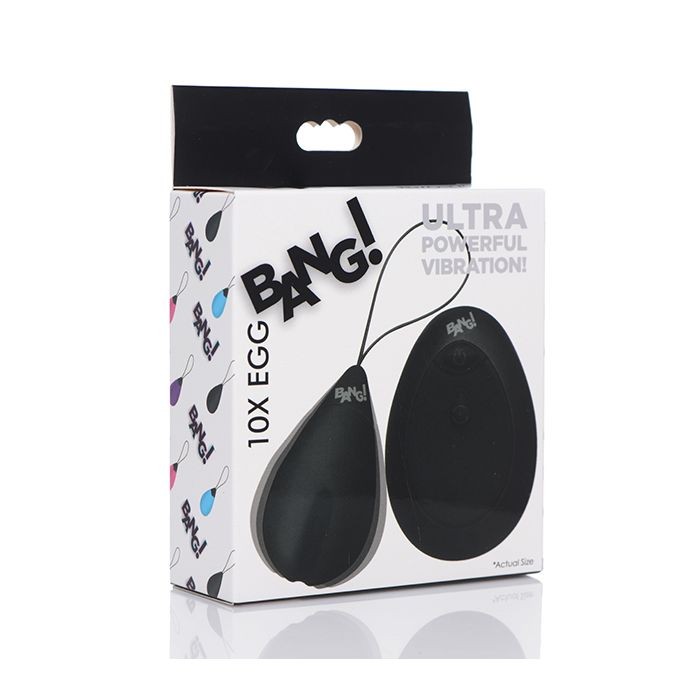 Bang! 10X Silicone Vibrating Egg - Black