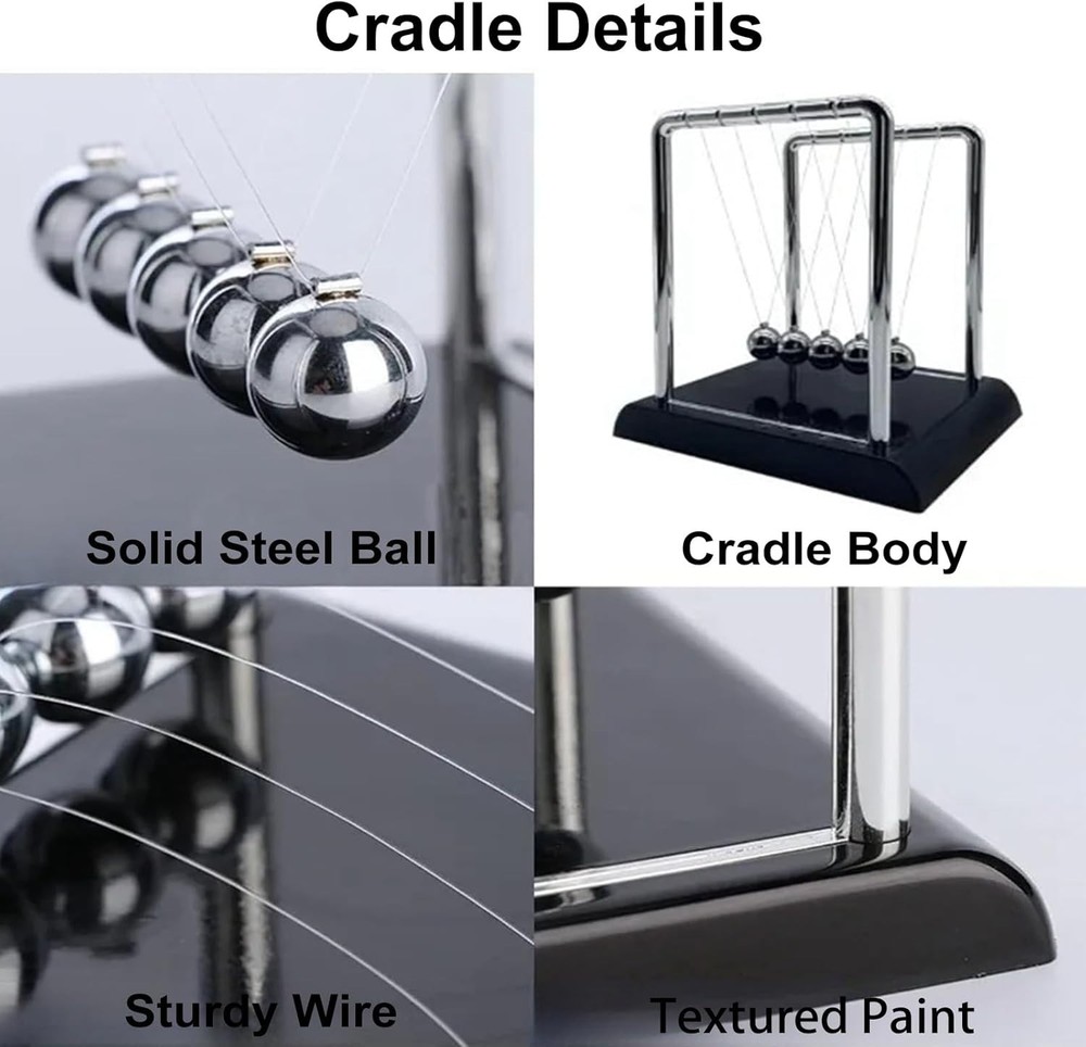 Bolas de equilibrio Newton Cradle Bolas de oscilación de péndulo
