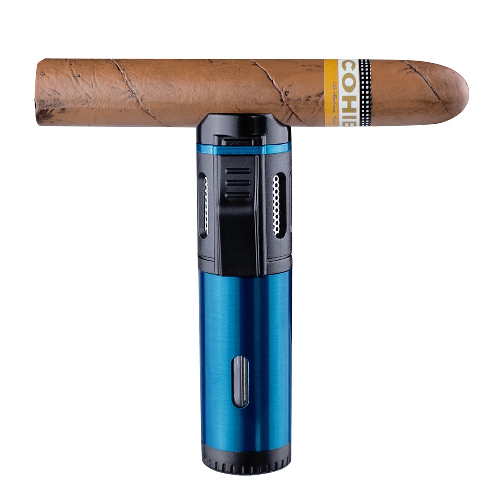 Torch Lighter Butane Cigar Lighter Adjustable Refillable Triple Jet Flame
