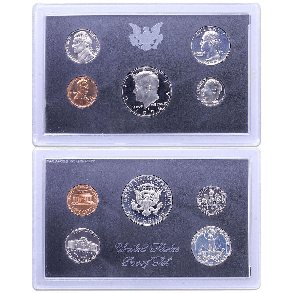 1972 S PROOF Set Without Box US Mint (5 Coin Set) (No Box)