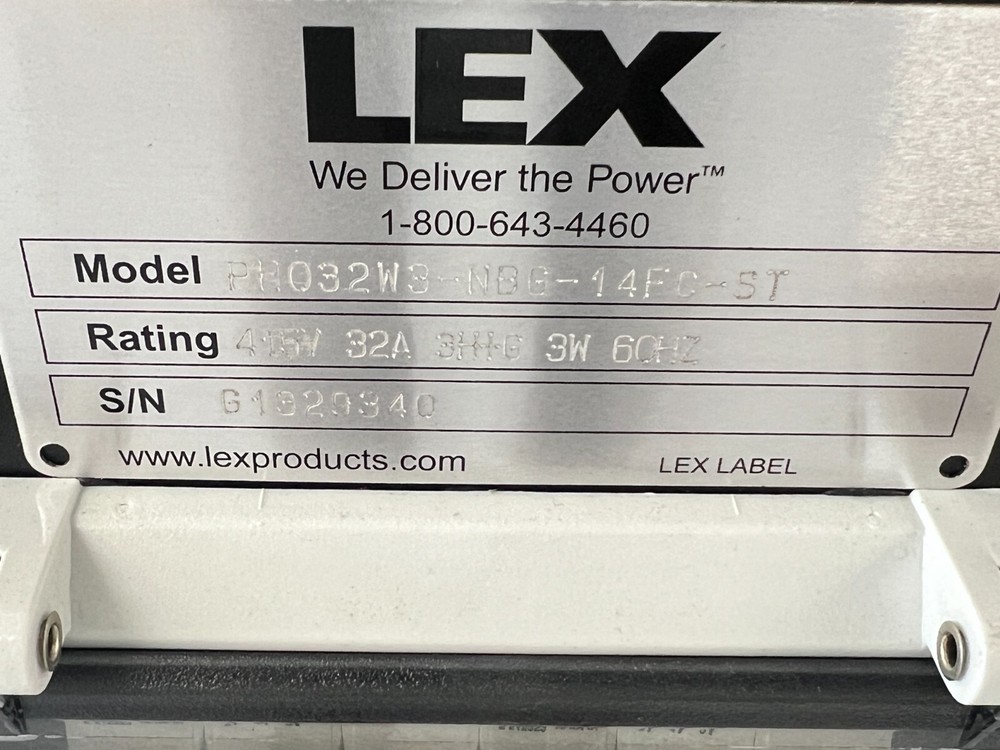 LEX PH032W3 Power Distribution Box , S203UP-K16A BREAKERS. 32A, 3-PHASE, 415 VAC