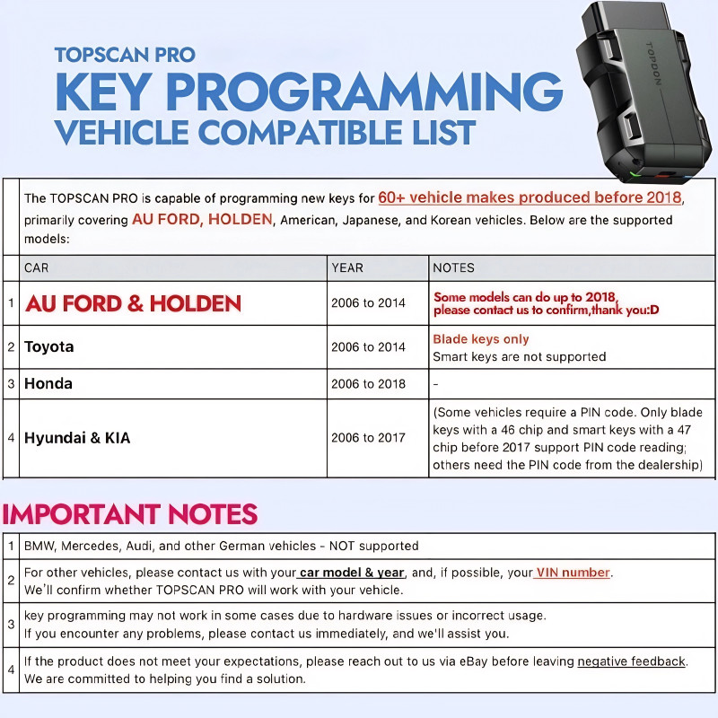 TOPDON Topscan PRO+ Key Programmer Pin Code Reader All Key Lost Programming Tool