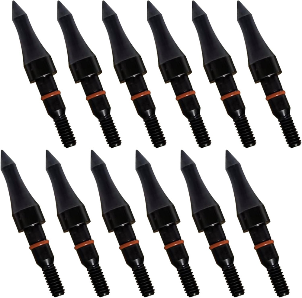 12Pcs Archery Arrow Tips 100-200 Grain for Recurve & Compound Bows