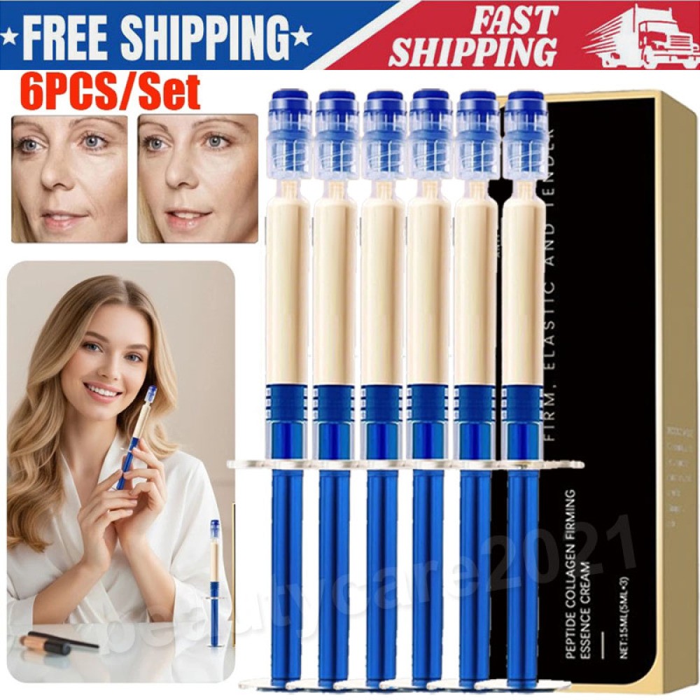 6Pcs Polypeptide Collagen Elastic Essence Cream Anti-Wrinkle Micro-Molecular 5ml