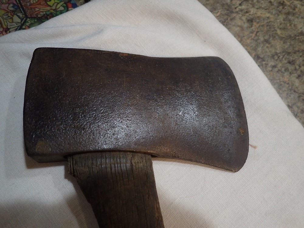 Vintage Keyatone AXE TOOL Single Bit Axe Head with wood handle