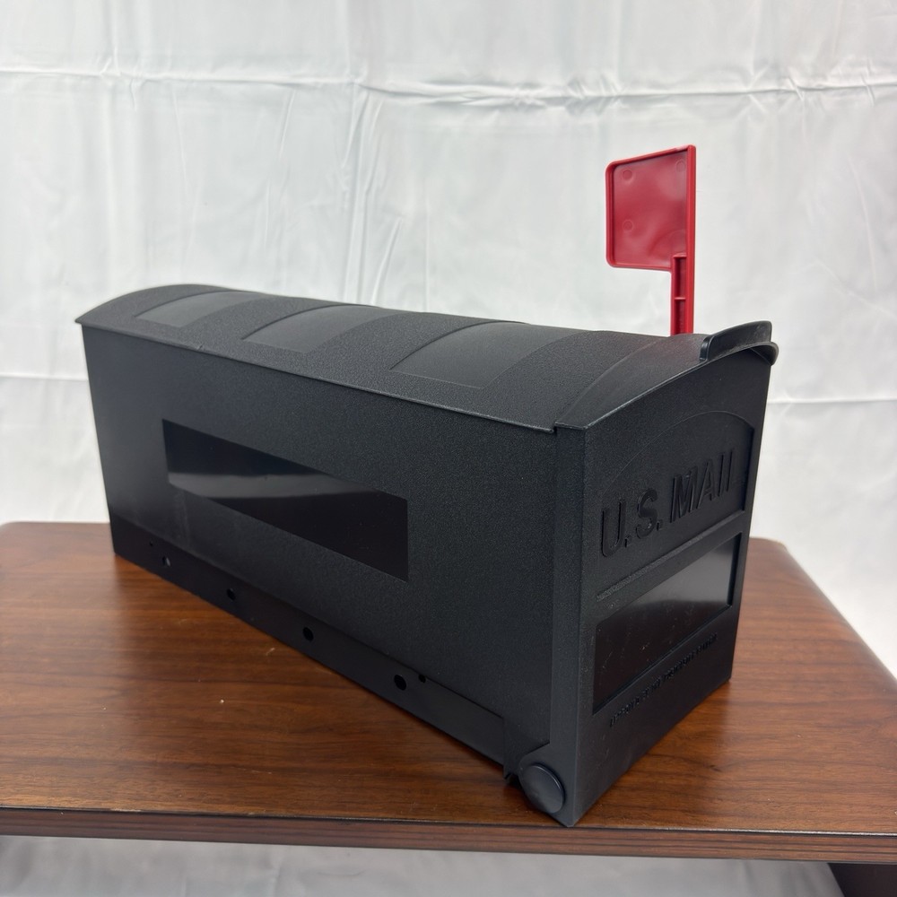 Architectural Mailbox Patriot Large Capacity Plastic Post Mount Mailbox - Black