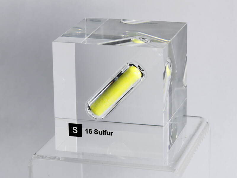 Acrylic Element cube - Sulfur S - 50mm
