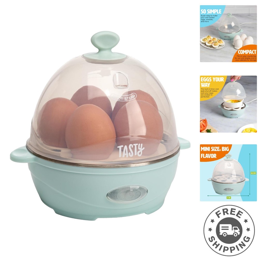 Mini Rapid Egg Cooker, 5-Egg Capacity for Perfect Hard Boiled Eggs or Omelets...