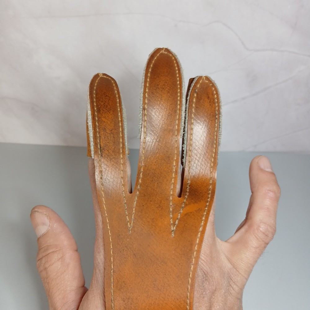 Brown Leather Archery Glove Standard Medium