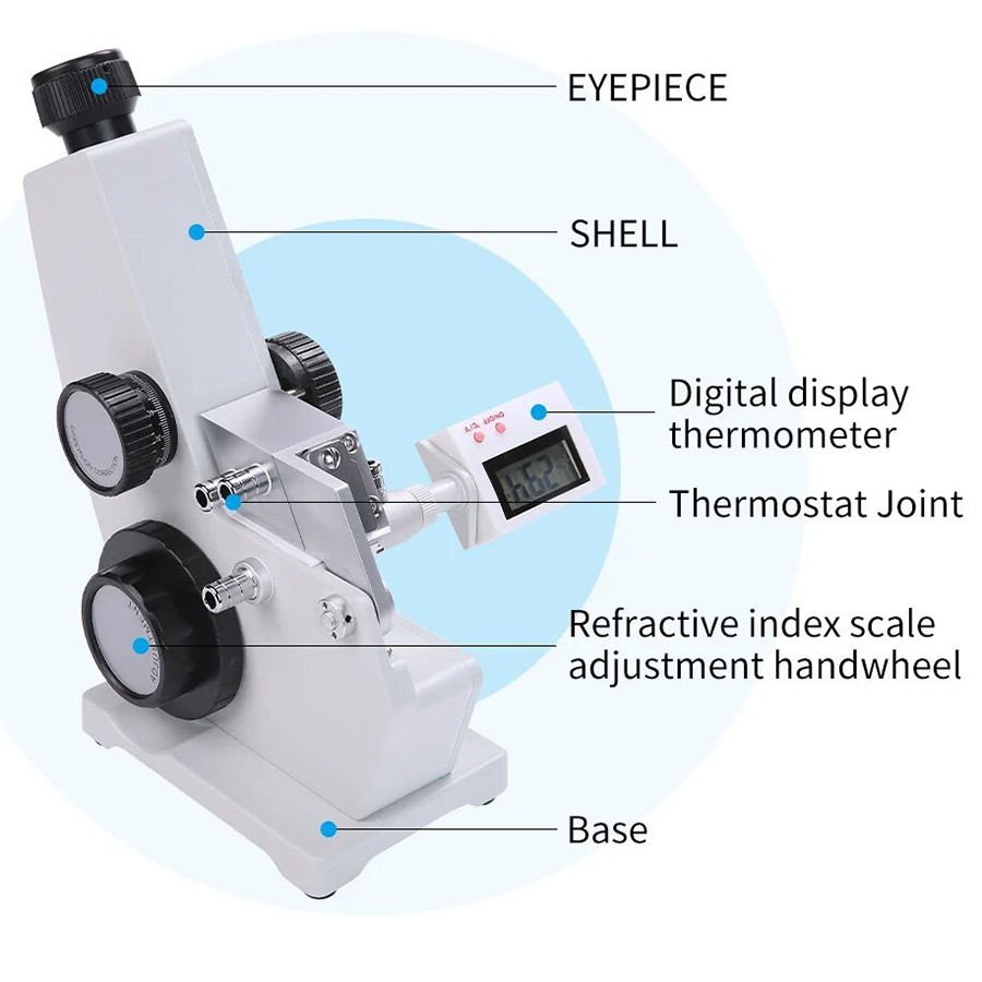 2WAJ Abbe Refractometer Monochromatic Refractometer Digital Brix Refractometer