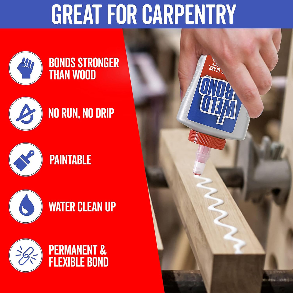 Weldbond Multi-Surface Strong Glue – Fast Drying Glue for Wood, Tile, Ceramic, P