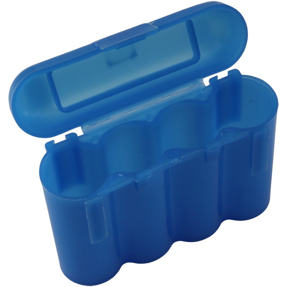 3 BLUE AA AAA BATTERY BATTERY PLASTIC STORAGE CASE HOLDER BOX USA SHIP