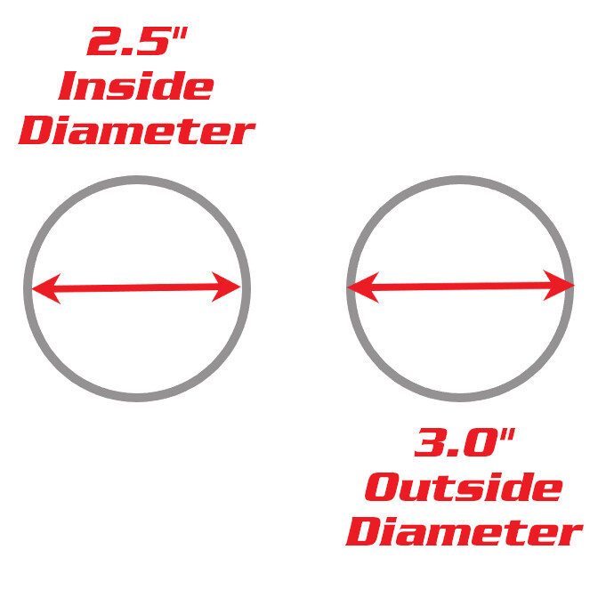2.5" ID to 3" OD 12" Long Universal Exhaust Pipe Adapter Coupler Aluminized