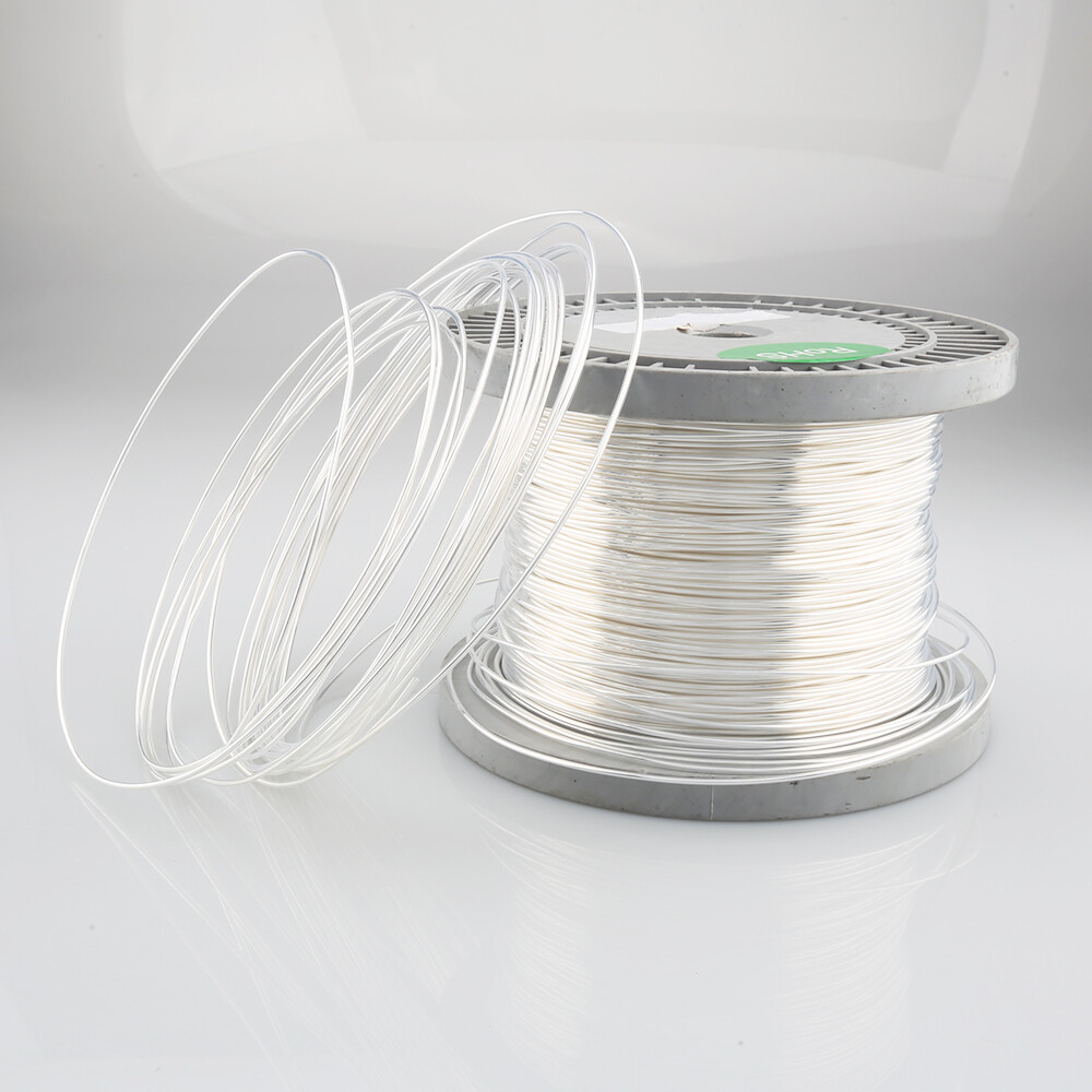 Solid Core Pure Silver With PTFE DIY Hifi Analogue Speaker Audio Cable Bulk Wire