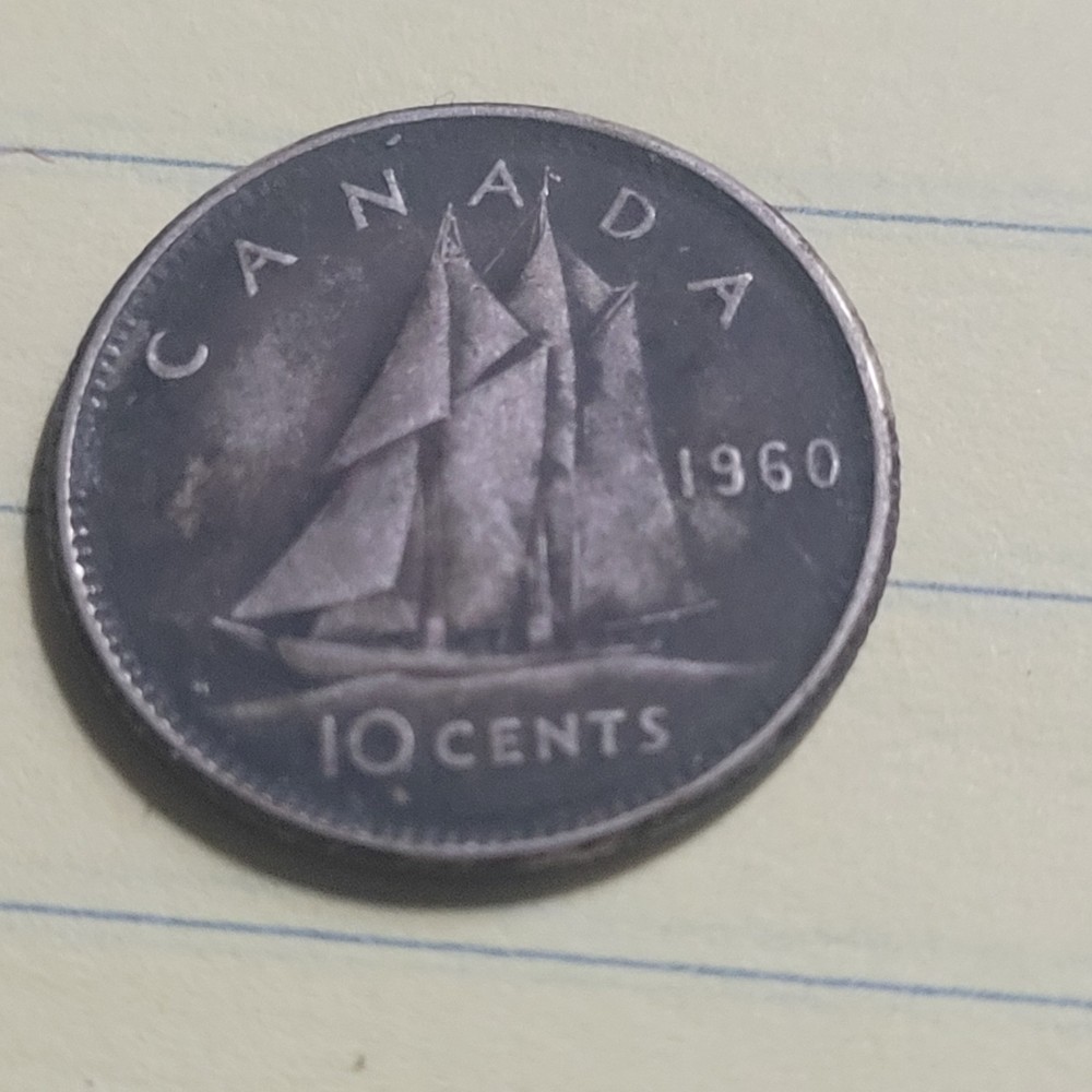 1960 CANADA 10 CENT COIN (Fine)