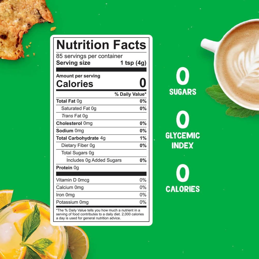 Organic Stevia Granulated Sugar Substitute, Zero Calories