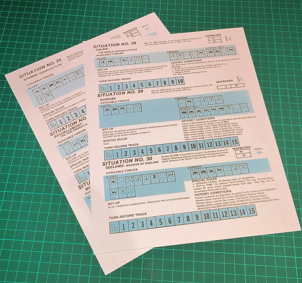Panzer Leader 1940, for Avalon Hill Panzer Leader, 192 counters + 10 scenario