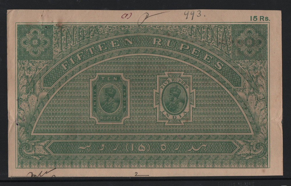 India Stamp Paper head 1913 -35