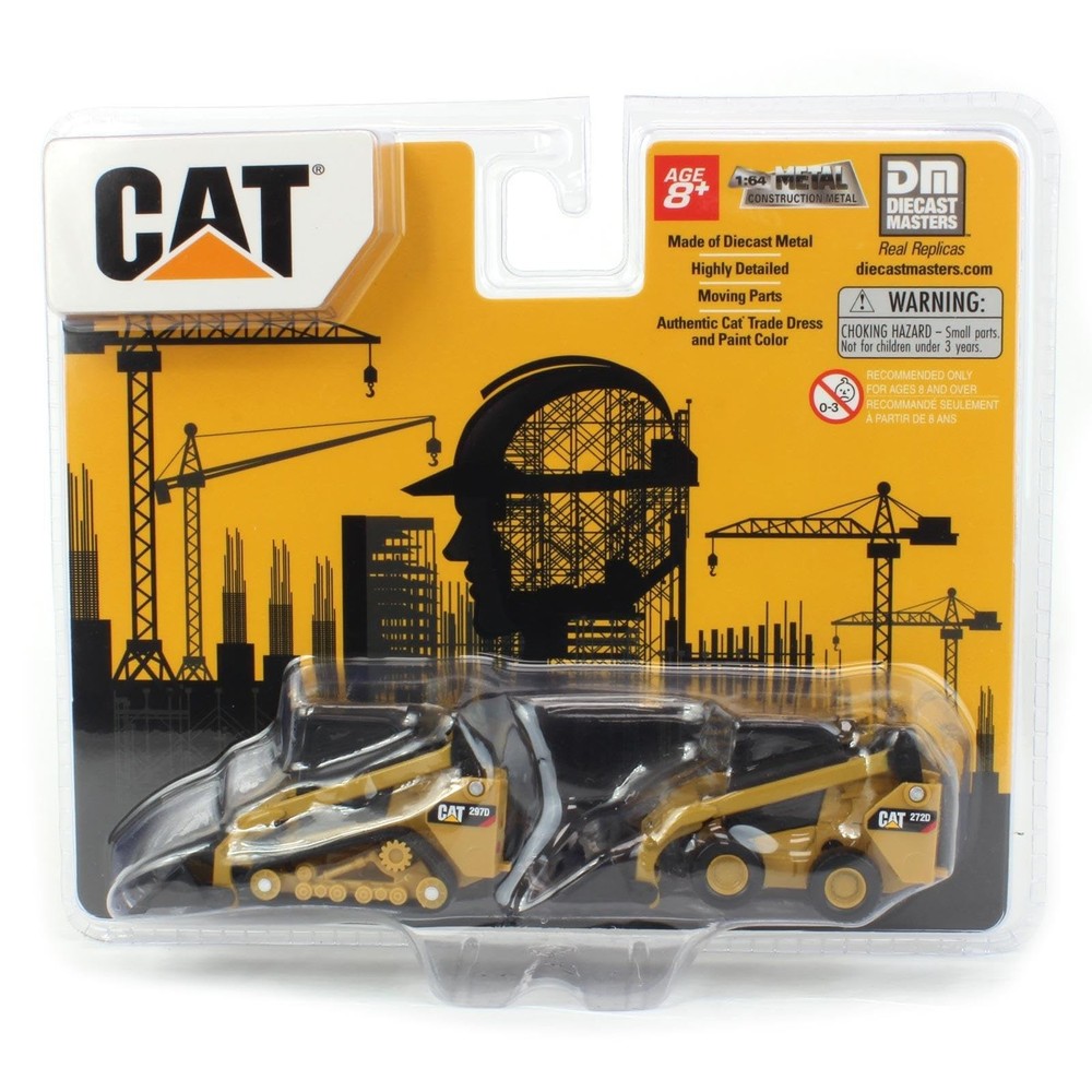 Diecast Masters 1/64 Caterpillar 272D2 Skid Steer Loader & 297D2 Compact Track