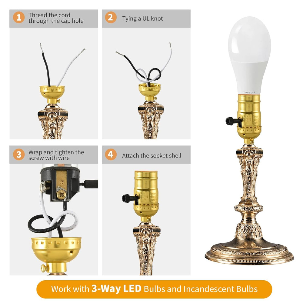 2PCS Lamp Socket Replacement UL Listed E26 Standard Threaded Base Light....