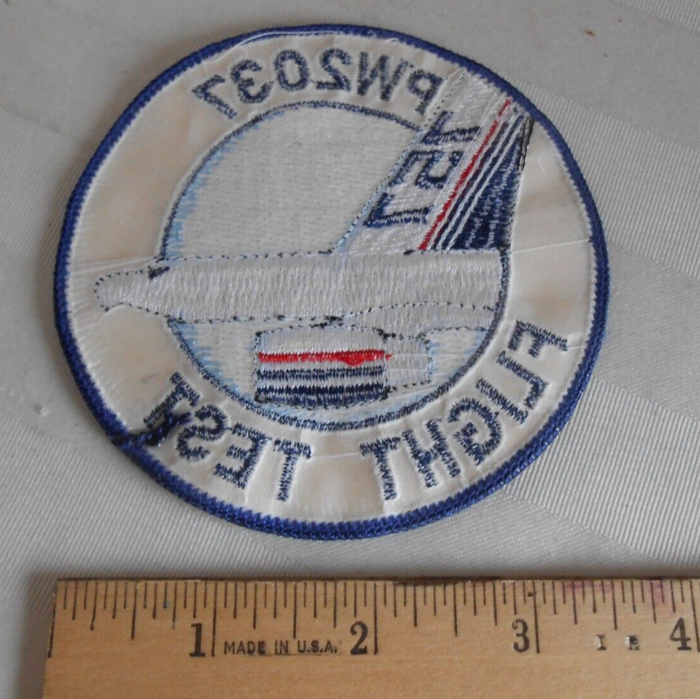 Boeing 757 Pratt & Whitney 2037 Engine Flight Test Patch 4" Diameter - Unused