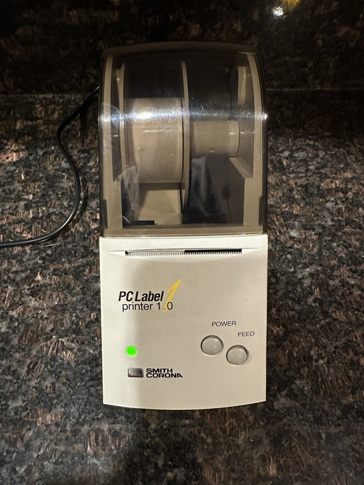 Smith Corona PC Label Printer 1.0 Tested Works Includes Cables Instructions Box