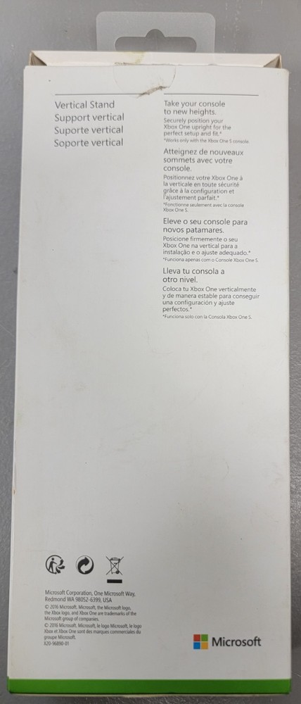OEM Microsoft Xbox One S Console Black Vertical Stand New Open Box