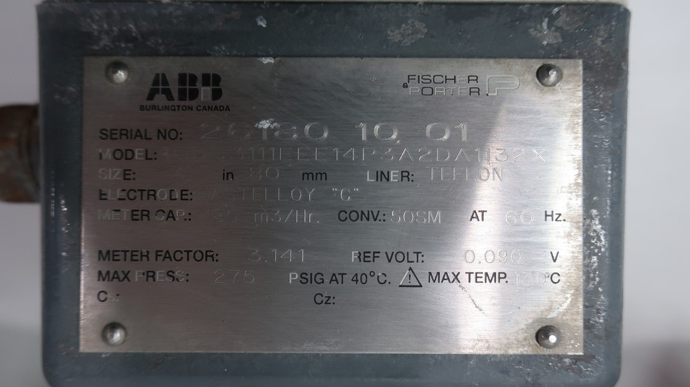 Abb 10DS3111EEE14P3A2DA Magnetic Flow Meter 3in