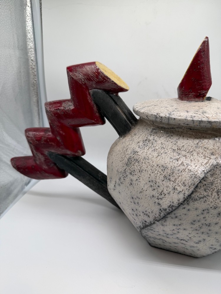 1994 Studio Art Pottery John Ransmeier Signed Ceramic Teapot