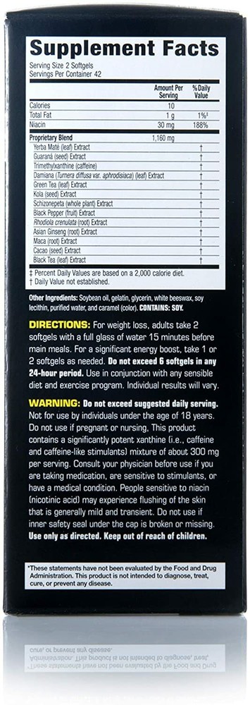 Zantrex Black, Rapid Release Weight Loss Formula, 84 Softgels