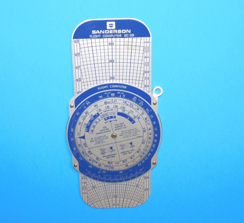 SANDERSON FLIGHT COMPUTER SC-3B METAL FLIGHT COMPUTER