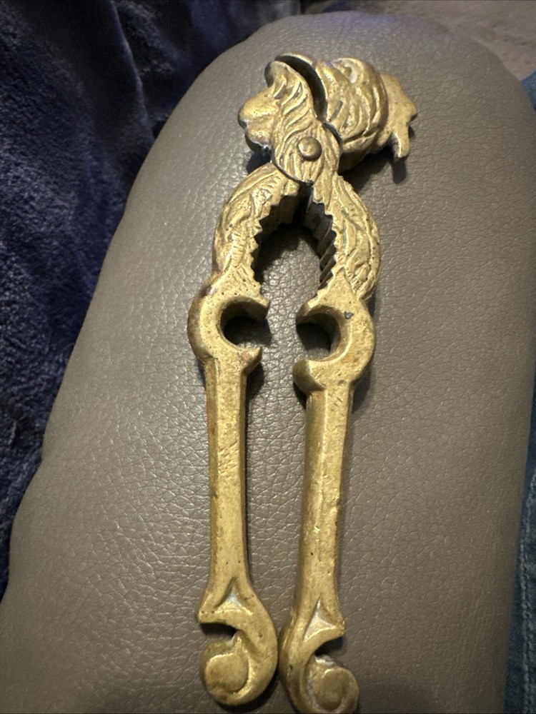 Antique Heavy Brass Eagle Rooster Nutcracker Phoenix Nut Cracker🔥🔥🔥