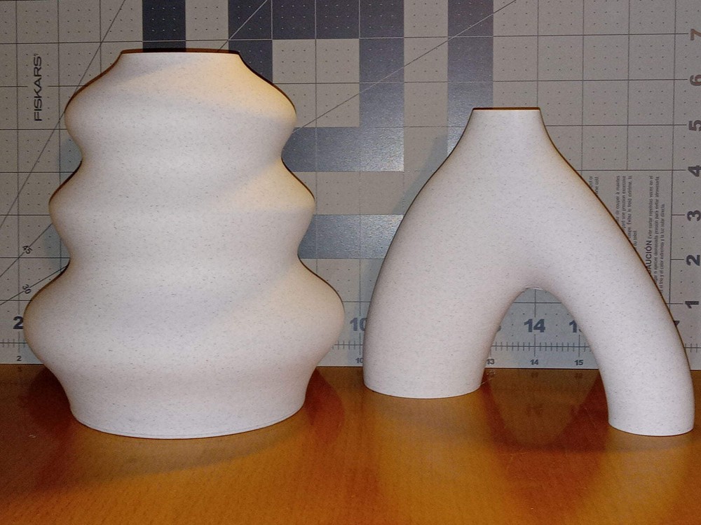 3D Printed Continuing Elegance Duo Vase Set