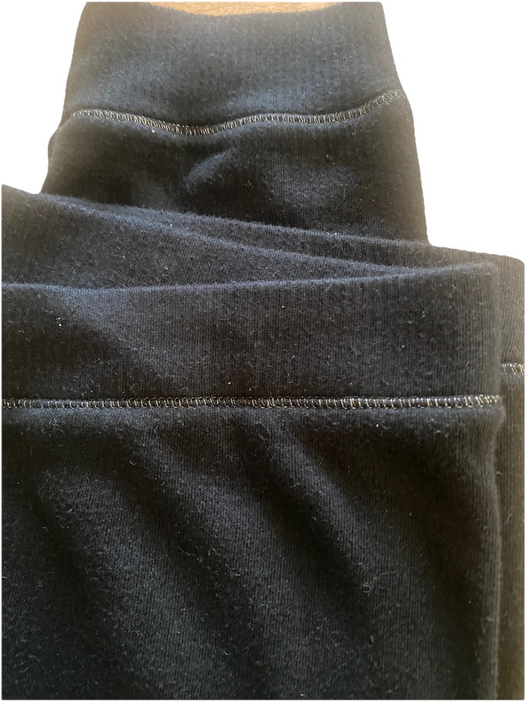 Next Leggings Black Pull On Size 16 Regular warm textured