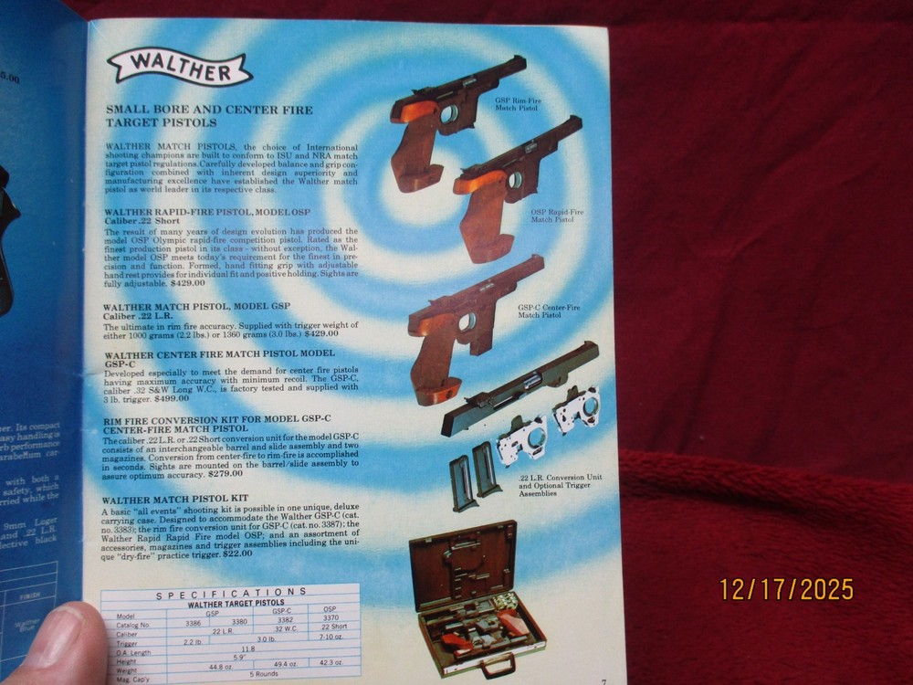 1975 INTERARMS High-End Catalog, Original