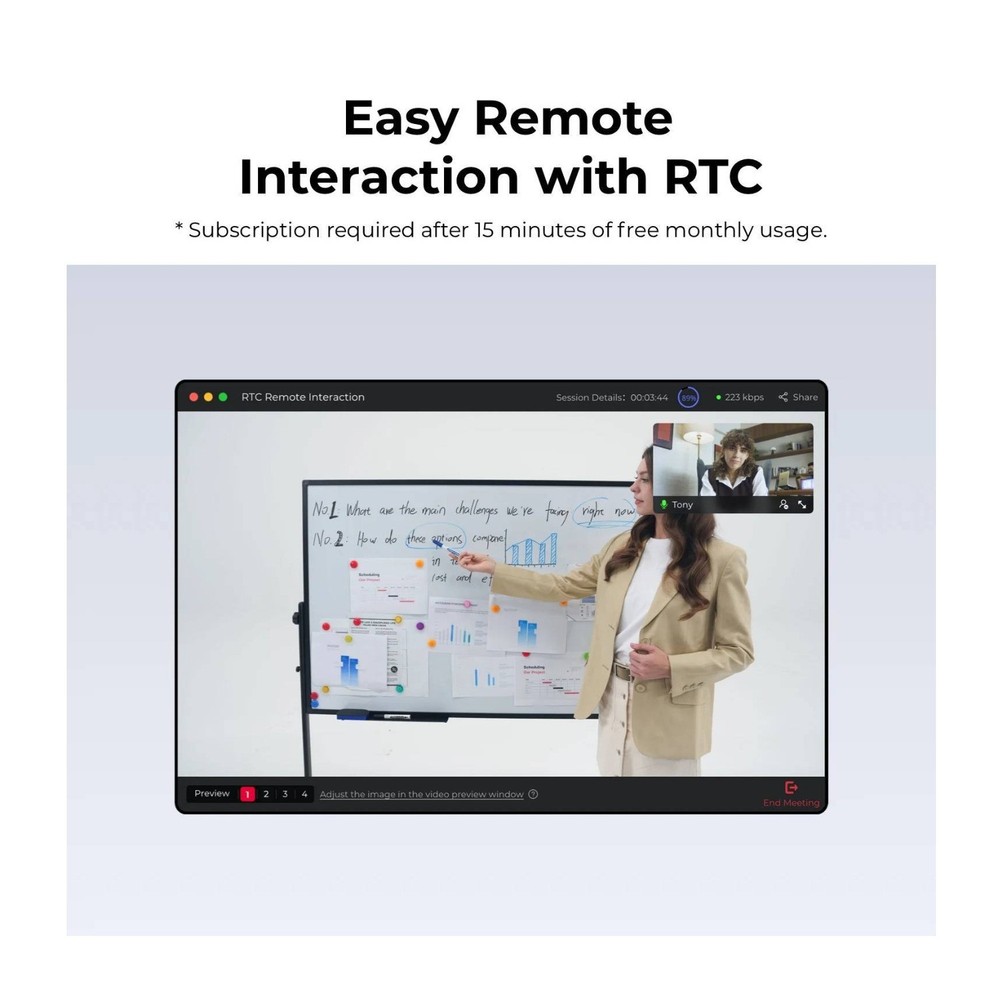OBSBOT Tiny 3 Lite AI-Powered Spatial Audio 4K PTZ Lite Webcam