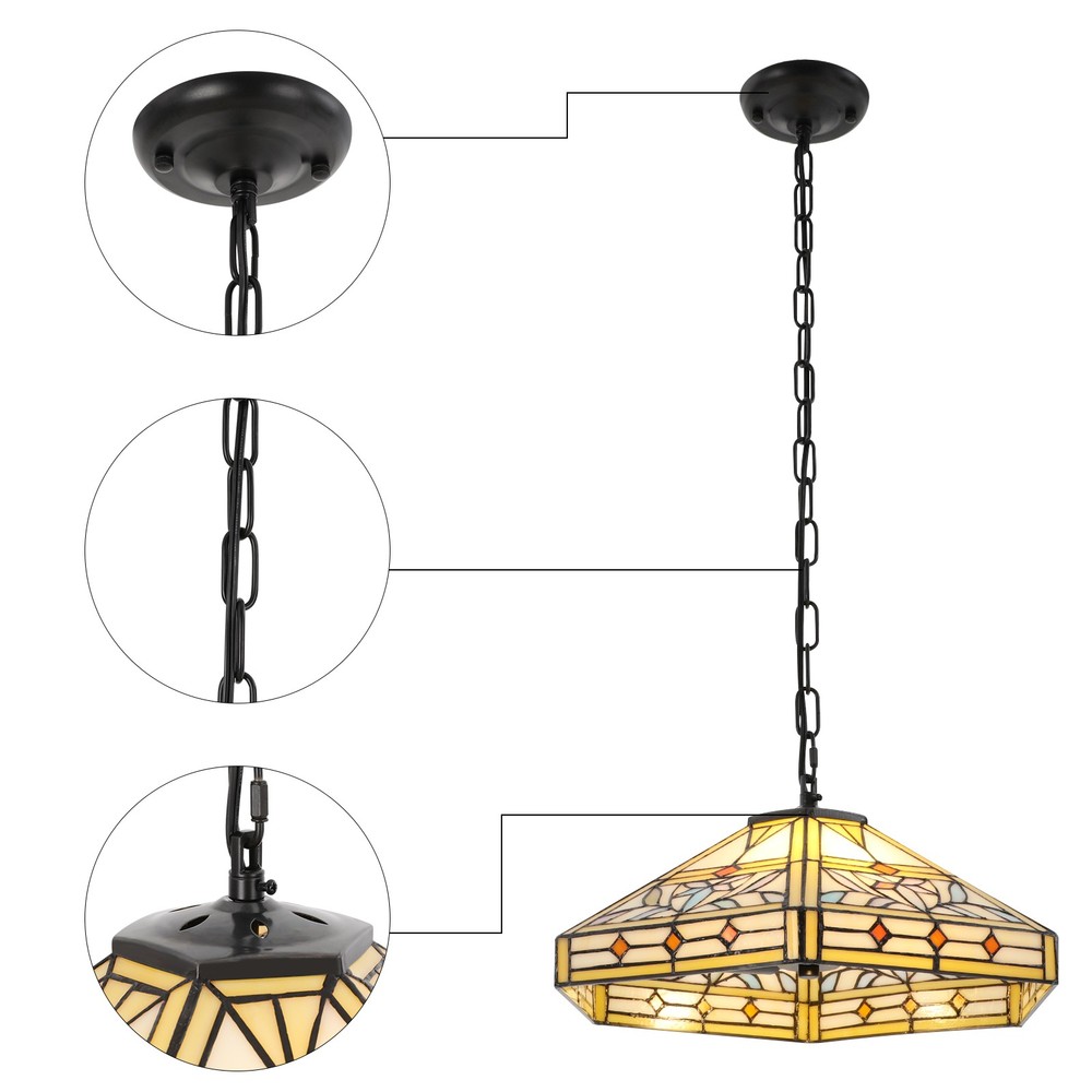 Elegant 2-Light Adjustable Pendant Light - Iron & Glass, Ceiling Mount