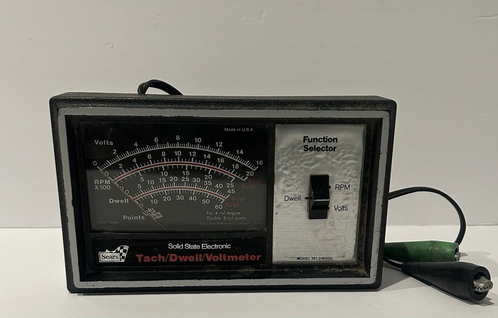 Sears Solid State Electronic Tach Dwell Voltmeter 161.216500 UNTESTED