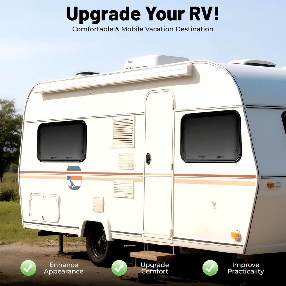 90*55cm Tempered Glass Camper Emergency RV Push Out Window RV Exit Window