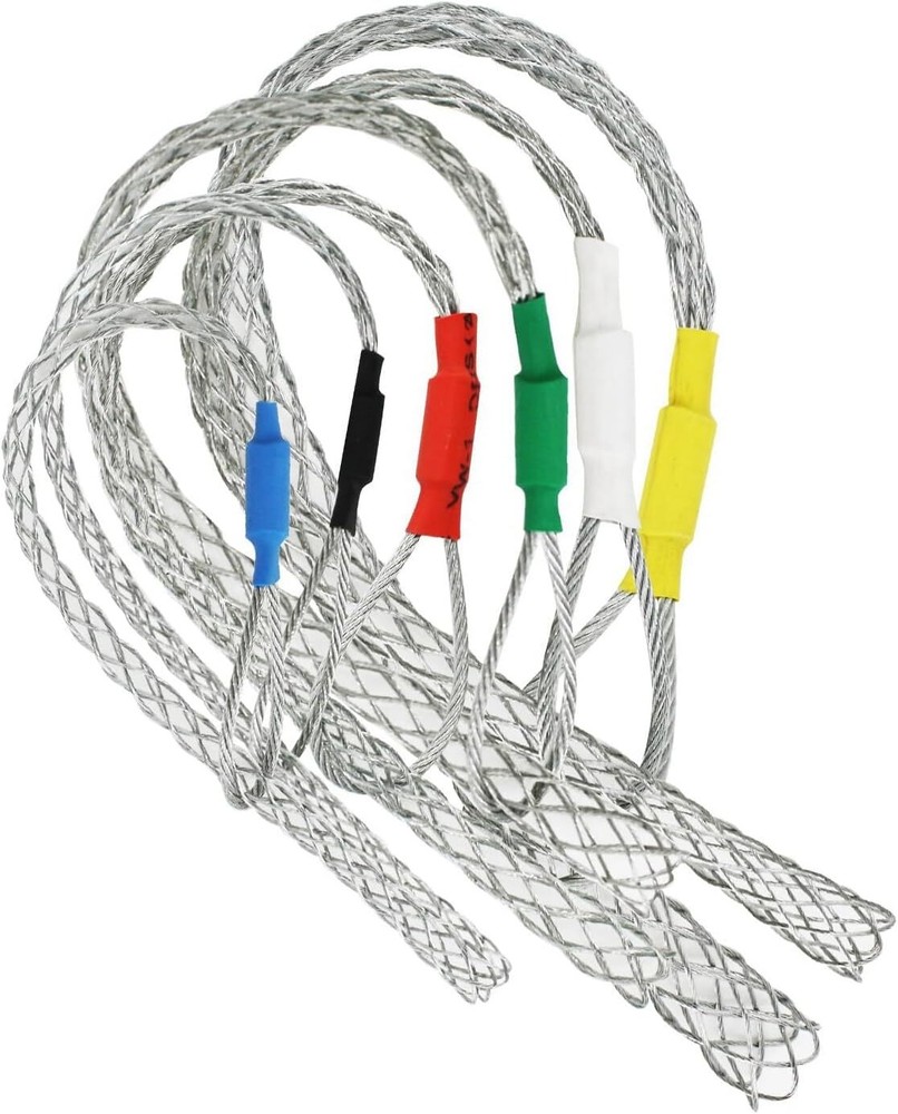 6PCS Cable Pulling Socks Wire Grip Mesh Cable Puller for 4-25MM Cables