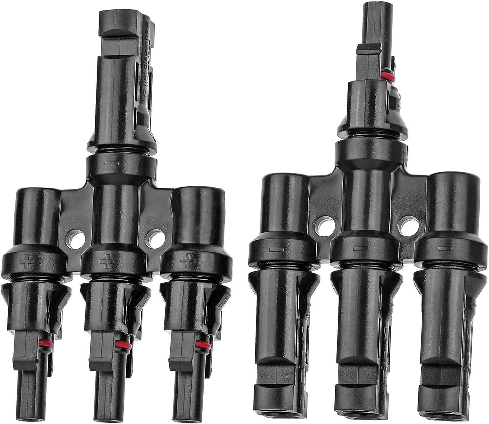 Solar Panel Connector 3 Way Branch MMMF/FFFM - DIY Mount Tool Solar Parallel ...