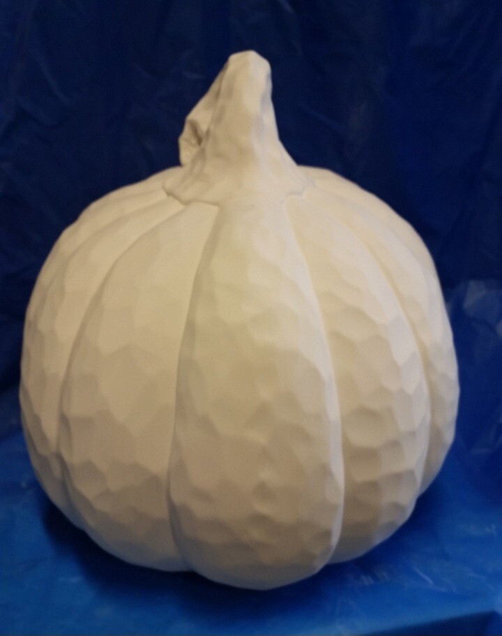 Ceramic Bisque~~ Ready to Paint ~~Medium Whittled Pumpkin